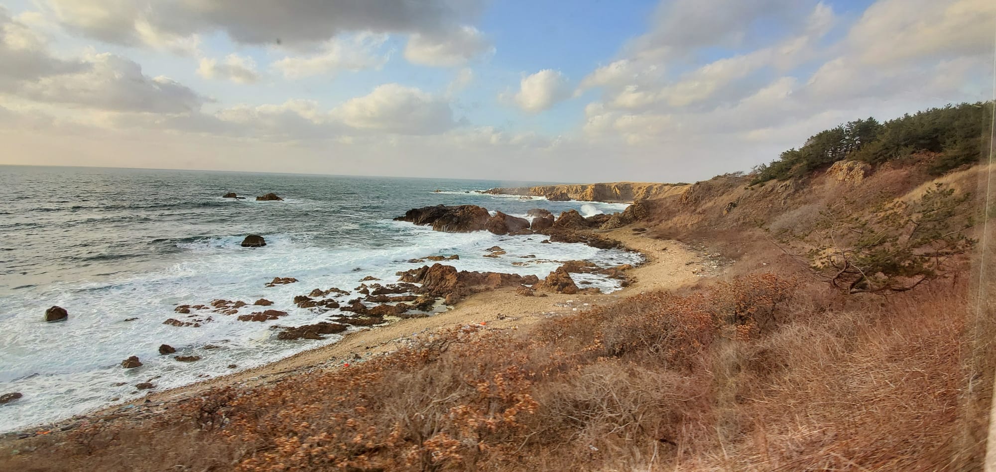 View from the Resort Shirakami Train, west coast of Aomori Prefecture