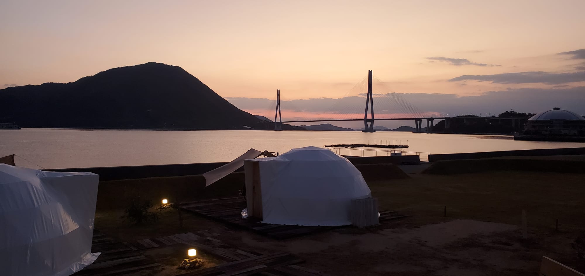 Glamping on Omishima Island, Shimanami Kaido, Ehime Prefecture